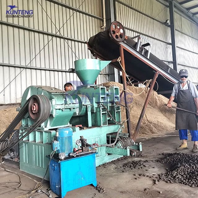 High Pressure Briquetting Ball Pressing Machine Roll Forming Ore Powder Forming Machine Biochar Charcoal Making Line