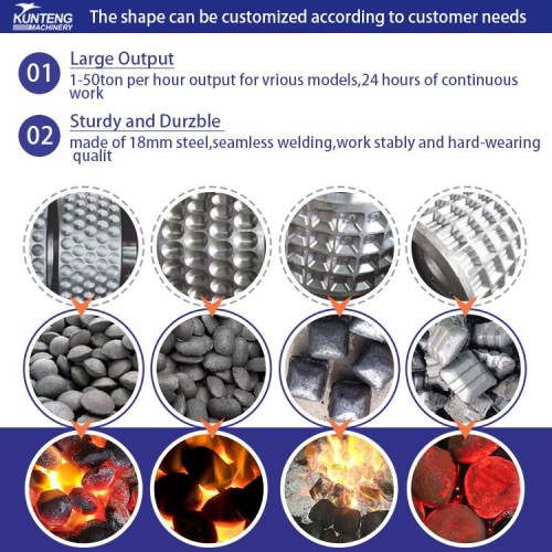 Carbon powder ball pressing machine carbon block forming equipment automatic smokeless carbon manufacturing machine