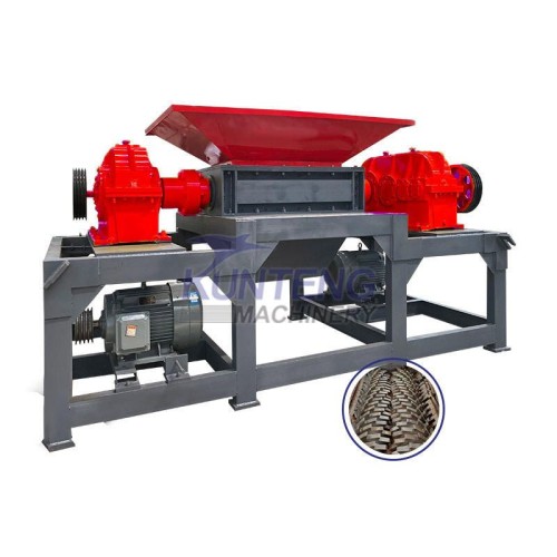Double Shaft Shredder Pe Lumps Waste Pet Bottle pp Woven Bag Plastic Shredder Bicycle Metal Shredder Machine