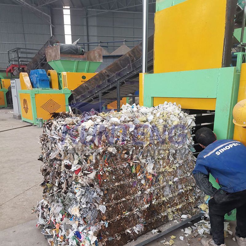 Waste Treatment Machinery for Manufacturing Plant Waste Crusher Machine Waste Shredder and Baler