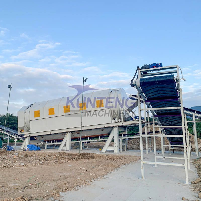 Industrial waste treatment line solid waste separation air selection machinery household waste  treatment equipment