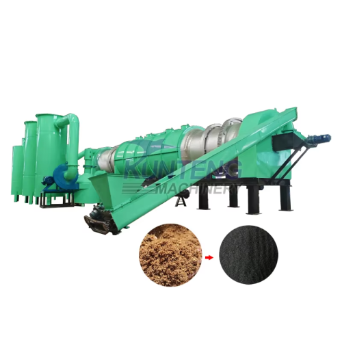 Smokeless Continuous Carbonization Furnace Food Waste Vinasse Olive Pomace Carbonization Furnace Charcoal Making Machine