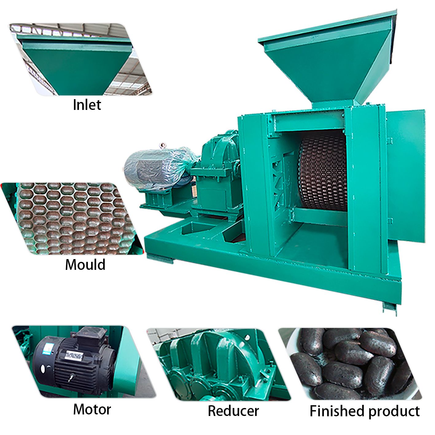 Hydraulic Ball Press Machine Mineral Fluorite Calcium Hydroxide Metal Iron Powder Briquetting Machine