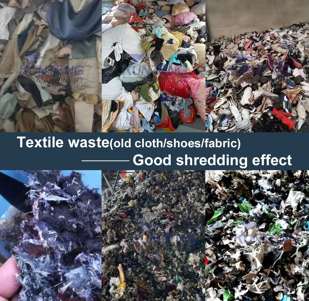 Industrial Waste Shredder Machine Textile Cotton Fabric Waste Clothing Recycling Shredder Machine