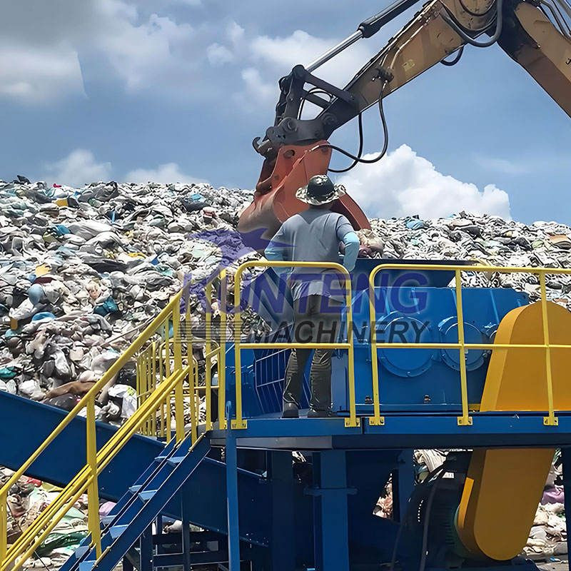 Industrial Waste Burning Rod Equipment Cloth Head Plastic Crushing Molding Machine Solid Waste RDF Compactor