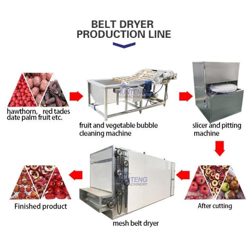 Automatic agricultural product drying equipment multi-layer mesh belt dryer fruit vegetable continuous dryer