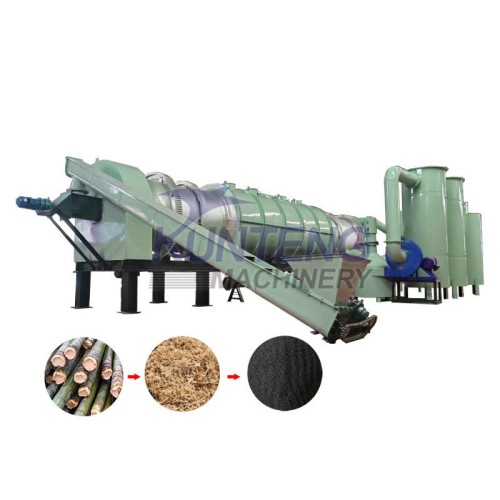 Sawdust coconut shell carbonization equipment continuous palm shell carbonization furnace charcoal manufacturing machine