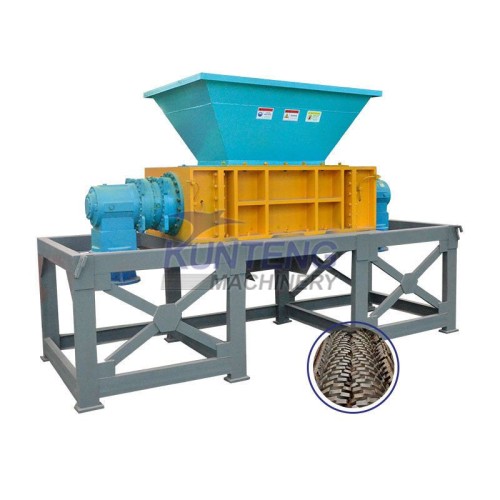 Industrial waste shredder cardboard box plastic waste dual axis shredder waste treatment equipment