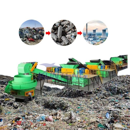 City Waste Segregation Machine Waste Sorting Shredding RDF Production Line Waste Plastic to Fuel Machine
