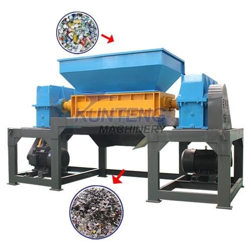 Garbage shredding machinery cardboard plastic metal shredder garbage recycling machinery