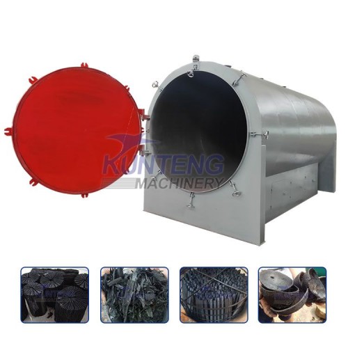 Horizontal carbonization furnace sawing stick carbonization equipment  bamboo coconut shell carbonization furnace