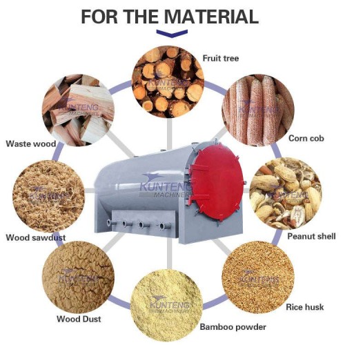 Smokeless Horizontal Wood Carbonizing Stove Equipment