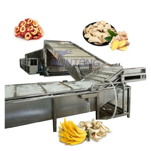 Automatic Dried Vegetable Fruit Sliced Chips Making Machine Slice Drying Processing Line