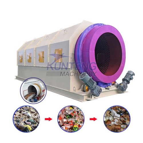 Construction waste solid waste screening machinery garbage drum screening equipment garbage treatment line