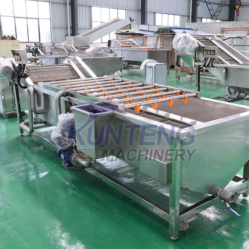 Automatic Dried Vegetable Fruit Sliced Chips Making Machine Slice Drying Processing Line