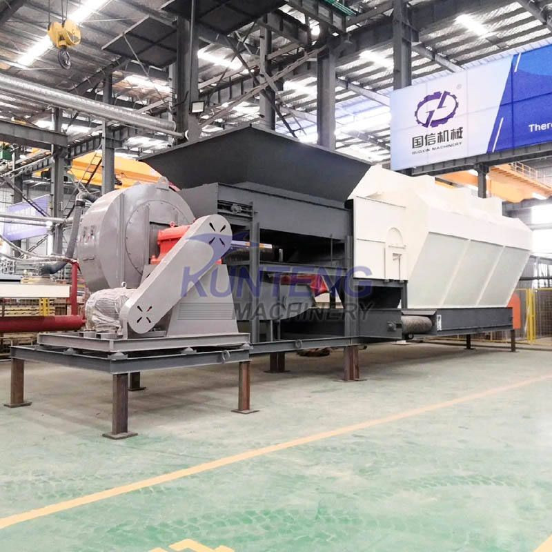 Industrial waste treatment line solid waste separation air selection machinery household waste  treatment equipment