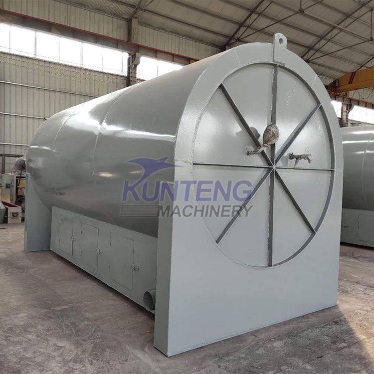 Horizontal carbonization furnace sawing stick carbonization equipment  bamboo coconut shell carbonization furnace