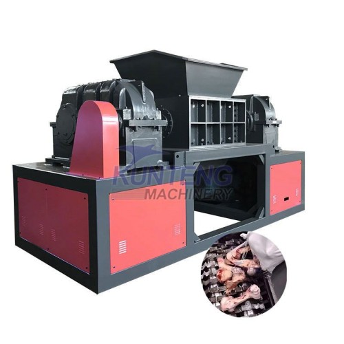 Double Shaft Shredder Machine Slaughter Waste Shredder Fish Chicken Cow Animal Bone Crusher Machine Bone Shredder