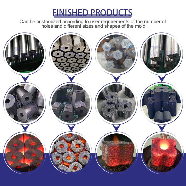 Charcoal Briquette Making Machine Coconut Shell Carbonization Smash Briquetting Machinery Charcoal Coal Production Line