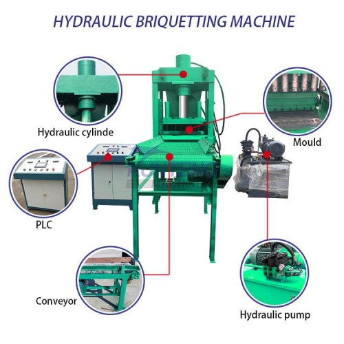 Coconut Charcoal Hydraulic Press Machines Sawdust Charcoal Briquette Machines Biomass Charcoal Briquette Machine