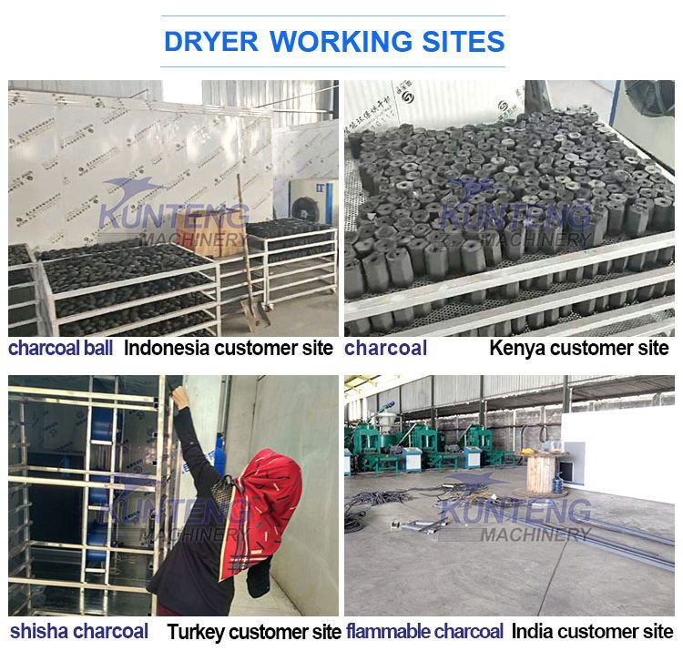 Energy Saving Charcoal Briquettes Drying Oven Dehydrator Machine Charcoal Briquette Dryer