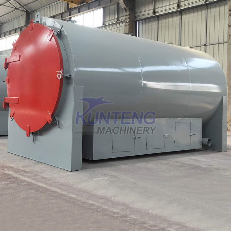 Wooden stick bamboo carbonization equipment horizontal large capacity carbonization furnace wood carbonization furnace