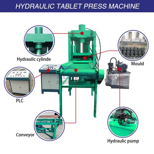 Automated hydraulic charcoal forming machine hookah charcoal block making machine sawdust charcoal block machine