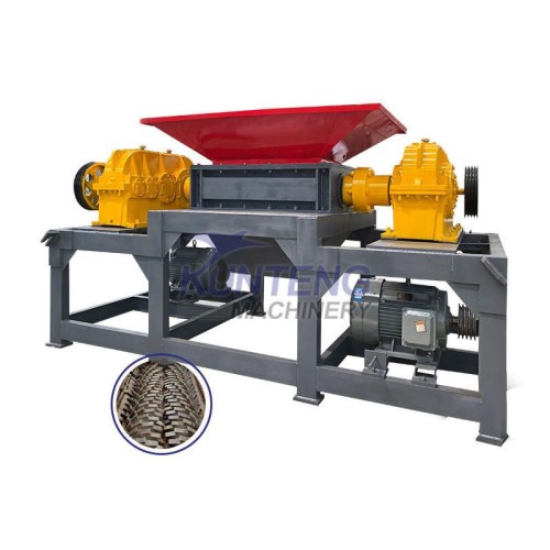 Household Waste Shredder Tire Rubber Cotton Waste Shredder Double Axis Shredder for Solid Waste Crushing and Recycling