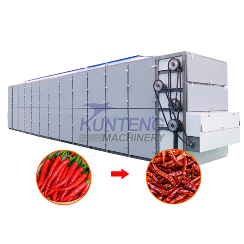 High Efficiency Continuous Pepper Dryer Vegetables Drying Machine