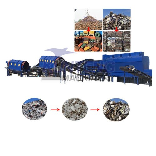 Concrete Waste Crushing Recycling Machine to Make Bricks Demolition and Construction Waste Sorting Plant