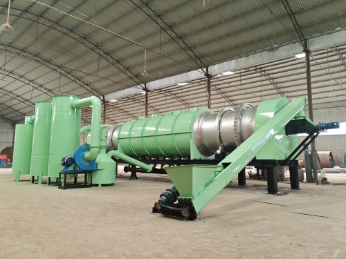 Continuous sawdust carbonization furnace coconut shell palm shell carbonization equipment rotary carbonization furnace
