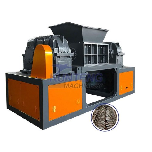 Waste Plastics Paper Logs Dual-shaft Shredder Machine Multifunctional Crushing Machine