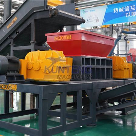 Waste Plastics Paper Logs Dual-shaft Shredder Machine Multifunctional Crushing Machine