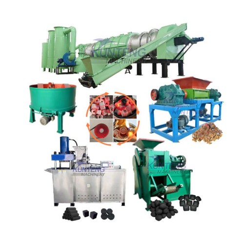 Biochar Briquettes Making Machine Coconut Coal Machine Full Line Charcoal Production Equipment