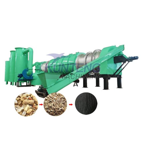 Automatic Biochar Making Machine High Capacity Continuous Carbonization Furnace Sawdust Bagasse Charcoal Making Machine
